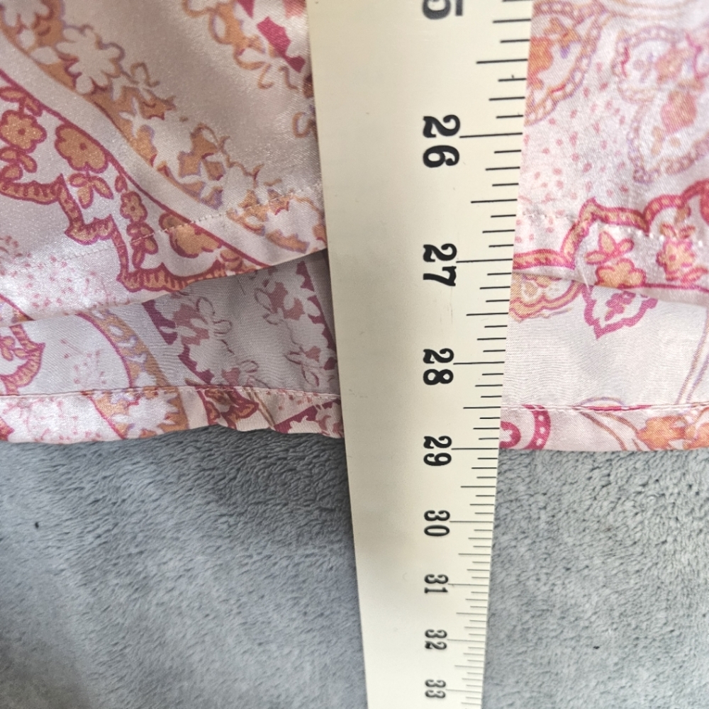 Valerie Stevens Intimates Pink Paisley Floral  Pajama Set Size XL - Picture 9 of 13